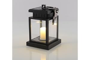 EASTERNSTAR Luces Solares Jardín LED decorativas Habitación o Exterior, diseña en Vela Candle lights, impermeable con el sensor inteligente, Color de la luz en Blanco Cálido