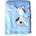 Super Soft & Fluffy Animals Large Baby Blanket (Blue Dog)