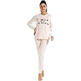 Pigiama Girocollo in Cotone Rosa H5122 - Happy People