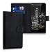 Produktbild kwmobile Hülle für Wiko Robby - Wallet Case Handy Schutzhülle Kunstleder - Handycover Klapphülle mit Kartenfach und Ständer Schwarz