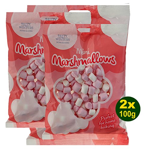 Preisvergleich Produktbild Betty Winters Mini Marshmallows 2x100g (200g) - perfekte Backzutaten