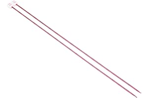 Coopay Agujas de tejer de 2,5 mm x 35 cm, agujas de tejer de metal para principiantes profesionales, agujas de tejer ligeras para manos artríticas, agujas largas para saltadores, mantas y proyectos