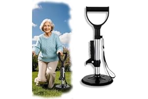 REROON Supporto regolabile in altezza e aumento della mobilità (41 – 61 cm) per anziani e disabili aiuta anziani e disabili ad alzarsi, andare in sicurezza, fare lavori domestici/giardinaggio, argento