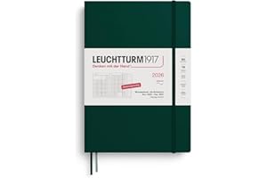 ‎LEUCHTTURM1917 LEUCHTTURM1917 372607 Monatsplaner & Notizbuch Composition (B5) 2026, 16 Monate (01 November 2025-28. Februar 2027), Softcover, Forest Green, Deutsc