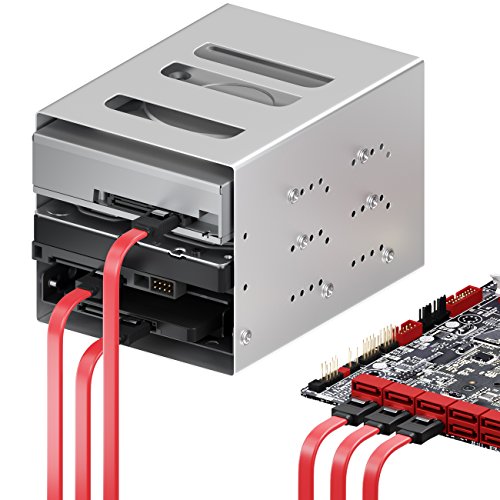 SET – 3x deleyCON [0,5m] S-ATA 3 Kabel – PREMIUM SATA 3 HDD / SSD Datenkabel mit Clip – 2x Stecker gerade – bis 6 Gbit/s – Länge: 50cm / Farbe: Rot - 5