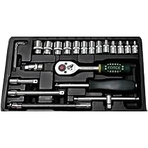 Force Professional 46-Piece Socket Set, 1/4-inch Drive, Chrome