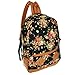 Price comparison product image Coco Digital Black Fashion Vintage Cute Flower School Book Campus Women Bag Backpack