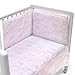 Cambrass 70 x 140 cm Cotbed Quilt/ Bedspread Collection Toile (Pink/ White)
