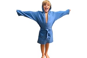 Jenny Sesal Accappatoio in microfibra con cappuccio e cintura per bambino/bambina - ragazzo/ragazza confezione salvaspazio