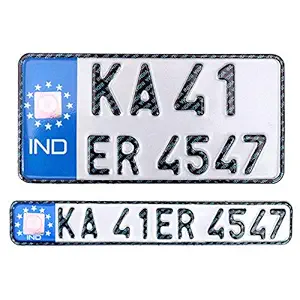 Innovqaraj Embossed Ind Number Plate for Bike| Fancy | No Bar or Serial Code| for Old