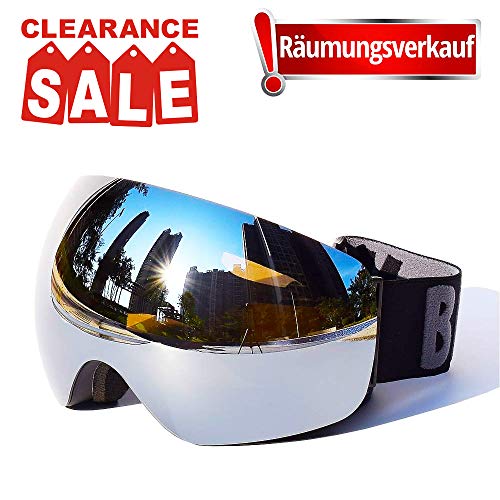 ZABERT Skibrille, Ski Snowboard Brille Brillentrger Schneebrille Snowboardbrille Verspiegelt - Fr Damen Herren Frauen Jungen - Mit Sehstrke OTG UV-Schutz Anti-Fog,Schwarz Black Silber ZABERT Skibrille, Ski Snowboard Brille Brillentrger Schneebrille Snowboardbrille Verspiegelt - Fr Damen Herren Frauen Jungen - Mit Sehstrke OTG UV-Schutz Anti-Fog,Schwarz Black Silber