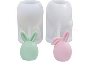 SHENGRUILI Ostern Kaninchen Silikonform,3D Osterhase Kerzenformen Seifenform,Ostern Kaninchen Kerzen Gießformen,Osterhase Silikonform,DIY Ostern Seifenform Silikonform,DIY Hase Silikonform Backform
