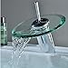 Produktbild Einhand-Runde Glasauslauf Wasserfall Waschbecken Wasserhahn Chrom-Finish Badewanne Mischer-Hahn-Toilette Vanity Armaturen