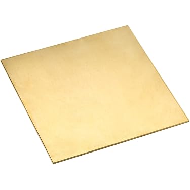 Lamiera Ferro METALLIXITY Ottone Lastra (150mmx150mmx0.8mm) 2pz, Metallo Progetti Cucina E Decorazione