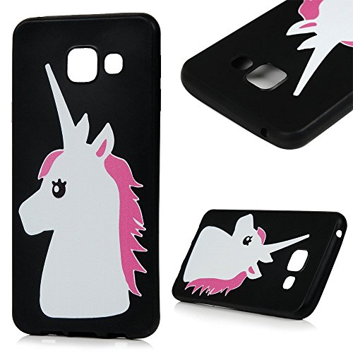 BADALink TPU Case Dreierpack Silikon Hülle für Samsung Galaxy A3 (2016) FederLeicht Hülle Gummi Bumper Cover Schutz Schale Siliconcase Silikon Tasche Schutzhülle für Samsung Galaxy A3 (2016) Einhorn Farbe Schmetterling Windspiel - 2