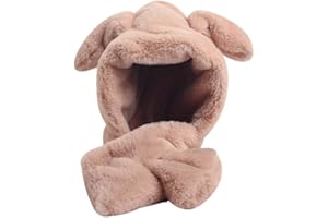 YEKEYI Winter Warme Beanie Pop Up Ohren Plüsch Hut Ohr Bewegen Springen Kaninchen Hut Bunny Cap für Frauen Mädchen