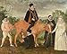 Produktbild Alu-Dibond-Bild 110 x 90 cm: "Portrait of Philip II (mounted on a cow), the Duke of Alencon, the Duke of Alba, William of Orange and Queen Elizabeth I", Bild auf Alu-Dibond