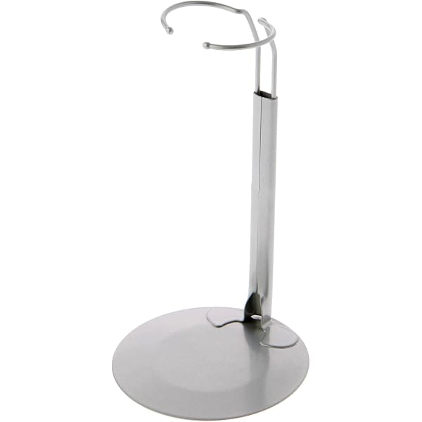 Plymor DSP-15W Adjustable Doll Stand, Pack Of 2 - Fits 25 To 34 Inch Fashion Dolls, White Metal