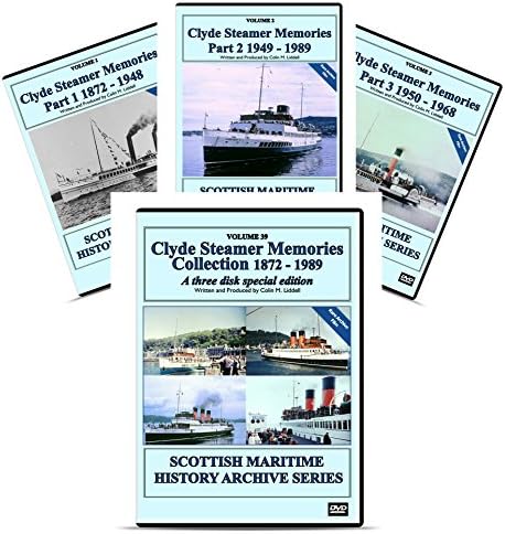 DVD Clyde Steamer Memories Collection 1872-1989 3 Disk Special Edition - SAVE £8 over individual disk price DVD British Scottish Paddle Steamer Maritime Archive History
