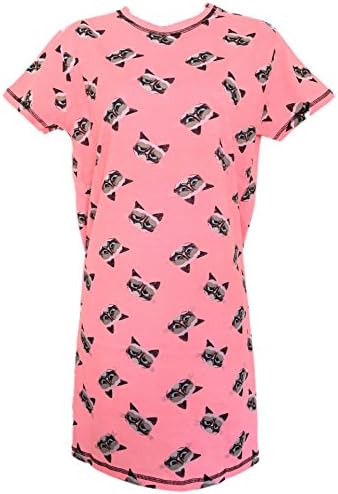 Ladies Grumpy Cat Nightshirt Nightdress Nightie (Ladies UK X Large 18-20, Pink)