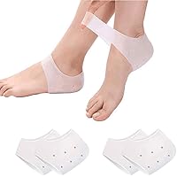 Silikon Fersenpolster Knöchelhülse für Plantar Fasciitis Fersenpolster Fersensporn (2 Paare) (Transparent)