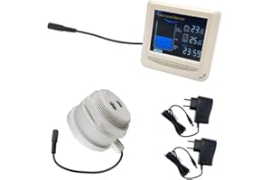 EPTTECH Smart TLC2101 WL 433 MHz Monitor del livello del serbatoio senza fili, sensore del livello dell'acqua/dell'olio, display LCD, allarme domestico, rilevatore di liquidi