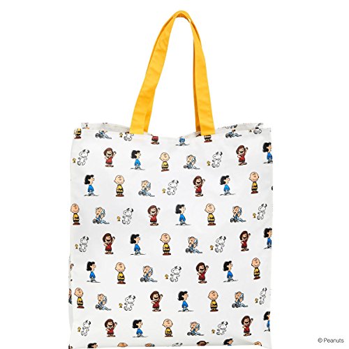 BUTLERS PEANUTS Einkaufstasche groß- Shopper - Baumwolle, PVC - 36x40x10 cm