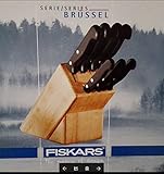 Messerblock Fiskars Brüssel 8tlg. Kochmesser Brotmesser...