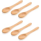 6'lı Bambu &Ouml;l&ccedil;&uuml; ve Baharat Kaşığı Seti, &Ccedil;ok Renkli, 13 cm