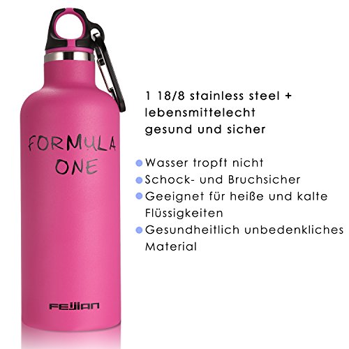FEIJIAN Edelstahl-Trinkflasche WasserFlasche 500ml Thermosflasche für Kinder BPA Frei - 5