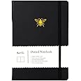Yop & Tom Bee Dotted Notebook - With Extra Thick 160 GSM Paper and Grid Guide - Bullet Grid Journal - Charcoal