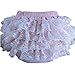 BuyHere Baby Girl's Cotton Lace Ruffle Underpants,Pink,Large Size