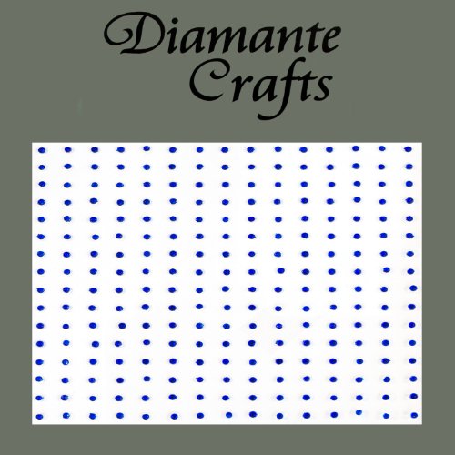 240 x 1mm Diamante Self Adhesive Rhinestone Body Nail Vajazzle Gems - Choose from 19 Colours - created exclusively for Diamante Crafts (Dark Blue)