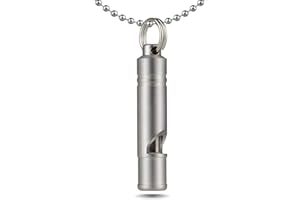 TIMITO Titanium Emergency Survival Whistle Keychain Necklace Sports Coach Referee Whistles for Football Dog Pet Training Schools Camping Hiking Life Saving