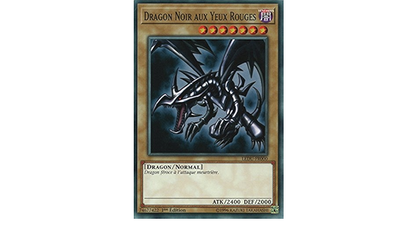 Yugioh Dragon Noir Aux Yeux Rouges C Ledu Amazon Fr Jeux Et Jouets