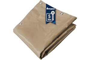 Tecplast Toile Pergola Beige foncé 3x4 m LP506PR - Garantie 5 Ans - Bâche Pergola ou Tonnelle étanche en PVC pour terrasse