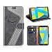 Produktbild Mobesv Smiley Honor 7X Wallet Handyhülle Lederhülle Ledertasche für Honor 7X Tasche Hülle Leder, Schwarz/Grau