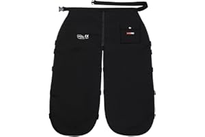 WISEPRO Leggings universali di sicurezza per motosega, a 8 strati, regolabili, per motosega, protezione forestale, solo protezione frontale