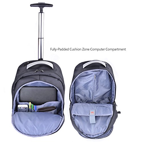 Trolley Rucksack  Coofit Schulranzen Trolley Nylon Schultrolley Business Trolley Laptop Rucks  cke mit Rollen