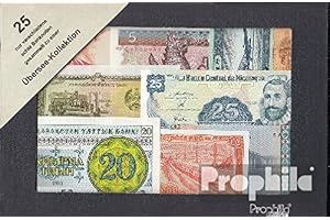 Prophila Collection Alla världen 25 olika sedlar från utlandet (sedlar för samlare)