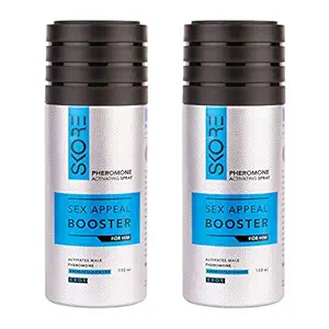 Skore Pheromone Activating Deodorant Spray for Men - Pack of 2, 150 ml (Pack of 2)