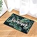 Produktbild JUNDY rutschfeste Badematte Badteppiche Absorbent Badvorleger für Badezimmer Duschvorleger Küchenbodenmatten Flanellgrün Pflanzenmatte Badezimmer saugfähige Matte colour6 40 * 60cm