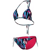 Water Print Kadın &Ccedil;ok Renkli Y&uuml;z&uuml;c&uuml; Bikini 007085301