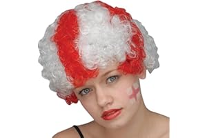 RUBIES Rubie's 51378NS Official Supporters England Wig Costume, Adult's, One Size