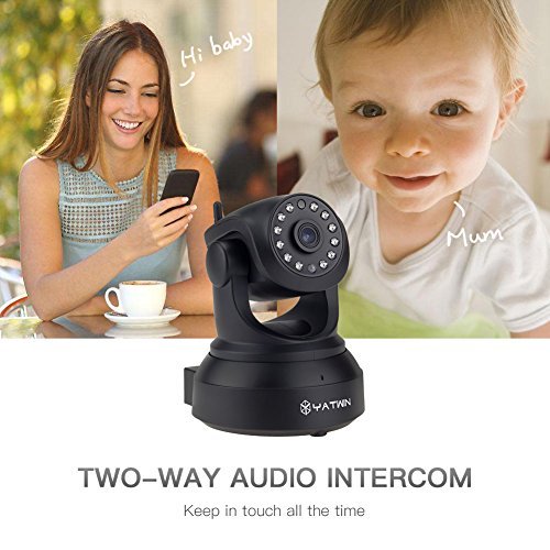 WLAN Kamera YATWIN IP Kamera 1080P HD Ãœberwachungskamera mit Auto-Kreuzfahrt, 5 Pre-set Lesezeichen, 355Â°/80Â° Schwenkbar, Nachtsicht, 2 Wege Audio, WiFi Kamera fÃ¼r Smartphone/PC mit App (Schwarz)