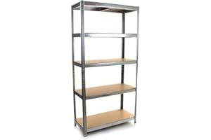Denny Shop Heavy Duty 5 Tier Racking Shelf Garage Shelving Storage Shelves Unit 180x90x40cm by Crystals®