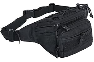 Riñonera táctica Fonrest, grande, para exteriores, negro