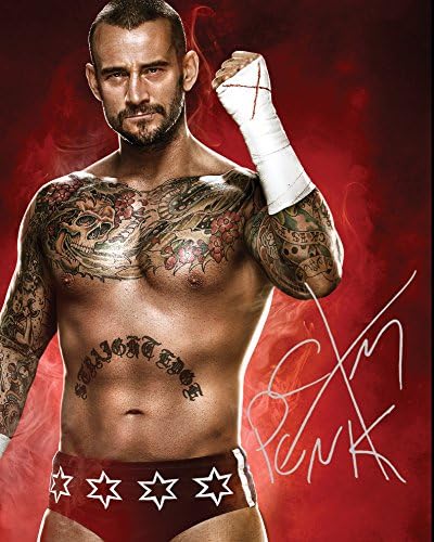 CM PUNK WWE 10X8 Lab Quality Signed Photo Print