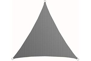 AMANKA 2 x 2 x 2 UV Awning, Triangle, Water-Permeable, Sun Protection for Balcony, Triangular, 2 m Patio Roof, Privacy Screen, Garden, Sun Canopy, Pool, Pergola, Trampoline, Caravan, Sun Protection