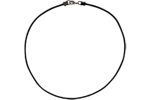 DragonWeave Thick 3mm Black Leather Gunmetal Cord Necklace